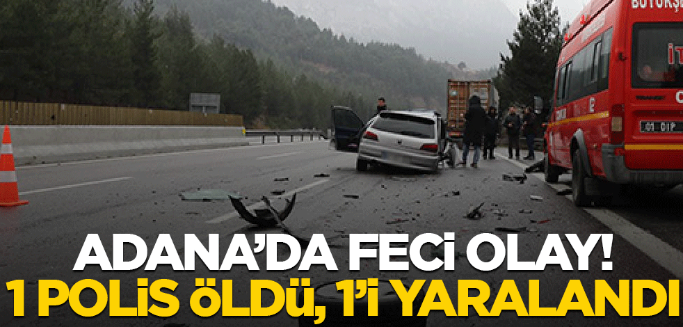 Adana'da feci olay! 1 polis öldü, 1 polis yaralandı