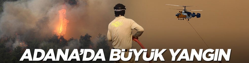 Adana'da orman yangını! Evler tahliye edildi, uçak ve helikopterler bölgede