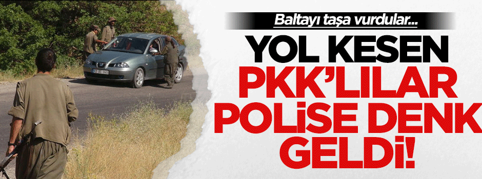 Adana'da yol kesen PKK’lılar polise denk geldi!