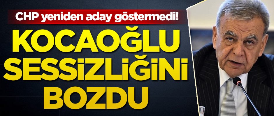 Aday gösterilmeyen Aziz Kocaoğlu, sessizliğini bozdu!