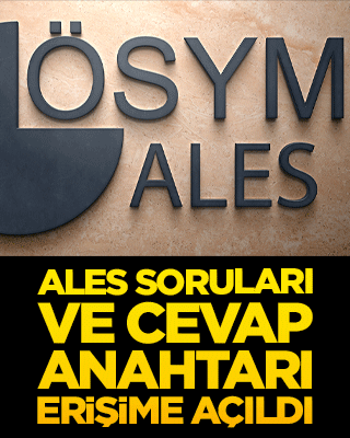 ALES soruları ve cevap anahtarı erişime açıldı!