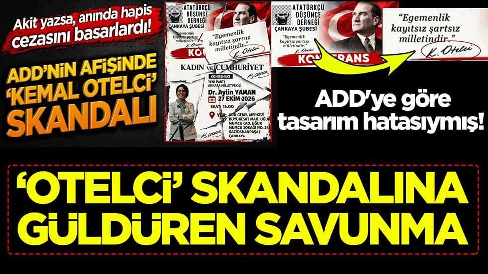 ADD'ye göre tasarım hatasıymış! 'Otelci' skandalına güldüren savunma