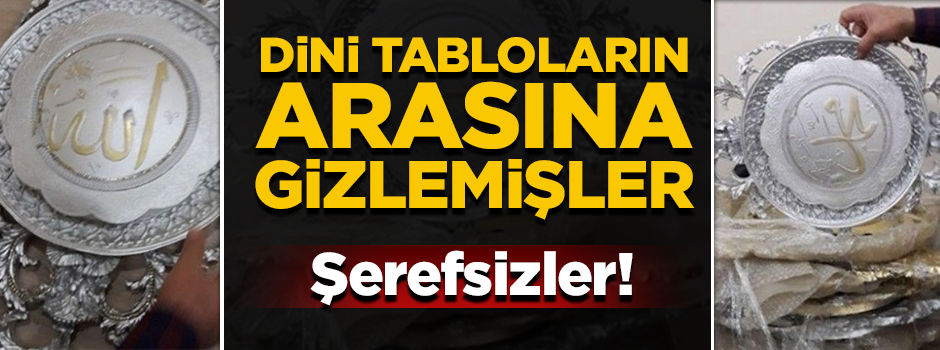 Adiler! Dini içerikli süs eşyalarının arasına esrar gizlemişler