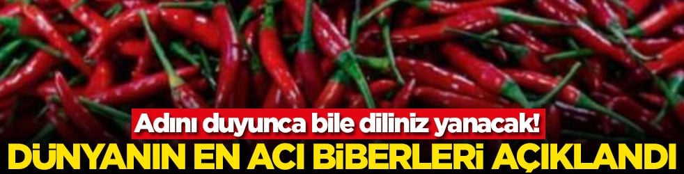 Adını duyunca bile diliniz yanacak! Dünyanın en acı biberleri