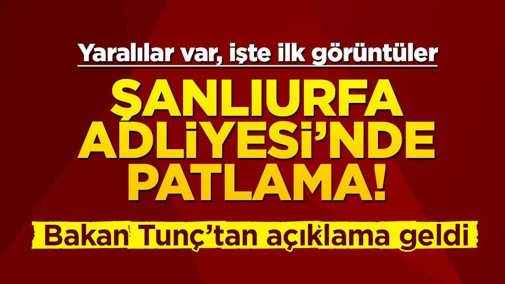 Adliye'de patlama! Yaralılar var... İlk görüntüler geldi