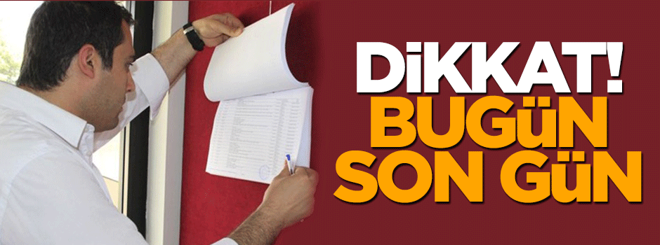 Adres değişikliği için bugün son gün