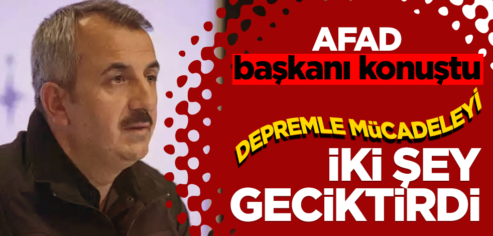 AFAD Başkanı konuştu: Depreme müdahaleyi iki şey geciktirdi