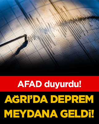AFAD duyurdu: Ağrı'da deprem meydana geldi!