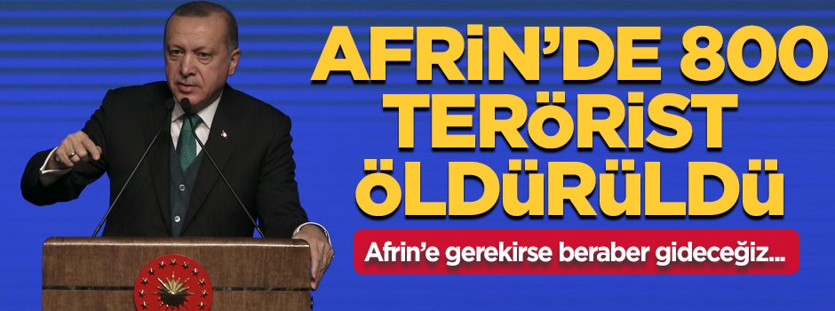 Afrin'de 800 terörist öldürüldü