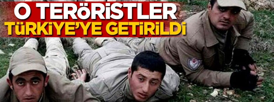 Afrin'de yakalanan teröristler Türkiye'ye getirildi