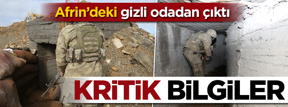 Afrin'deki gizli odada bulundu! Kritik bilgiler...