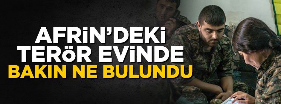 Afrin'deki terör evinde teröristbaşı Gülen'in kitapları çıktı