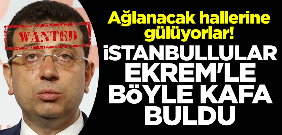 Ağlanacak hallerine gülüyorlar! İstanbullular Ekrem'le böyle kafa buldu
