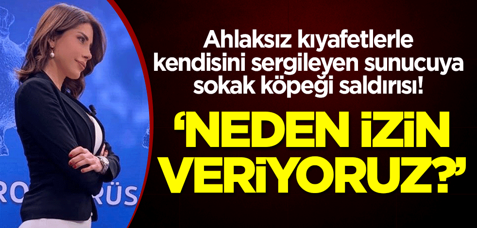 Ahlaksız kıyafetlerle kendisini sergileyen sunucuya sokak köpeği saldırısı! "Neden izin veriyoruz?"