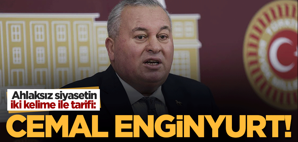 Ahlaksız siyasetin iki kelimelik tarifi: Cemal Enginyurt! Savcı Sayan'ı böyle hedef aldı..