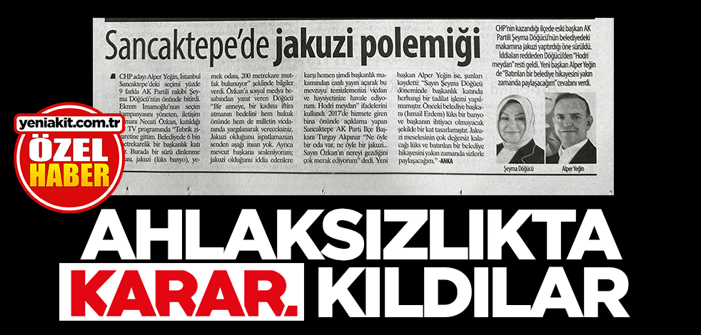 Ahlaksızlıkta "Karar" kıldılar