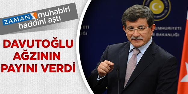 Ahmet Davutoğlu ahlaksız muhabiri fırçaladı