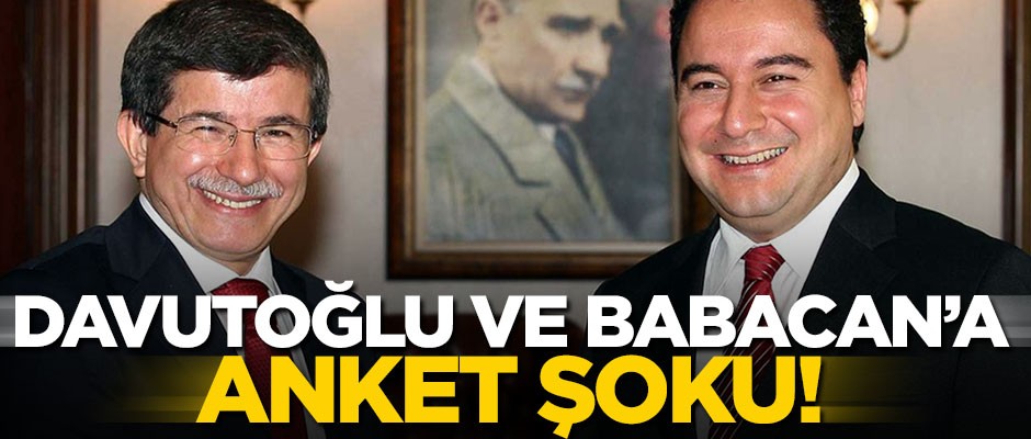 Ahmet Davutoğlu ve Ali Babacan'a anket şoku! Bu sonuçlar her iki ismi de çok üzecek