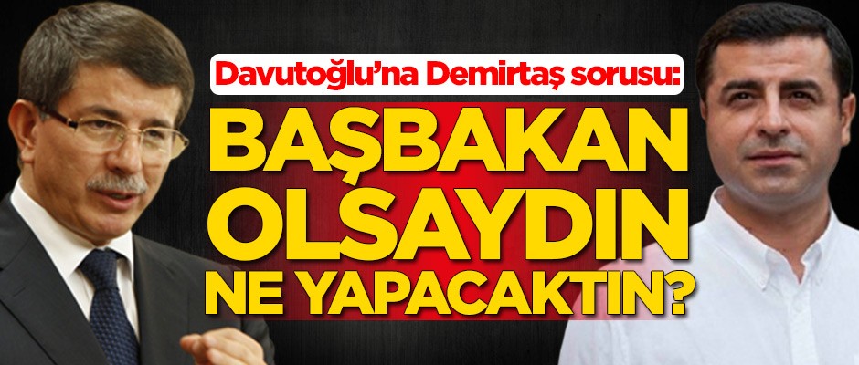 Ahmet Davutoğlu'na Selahattin Demirtaş sorusu!