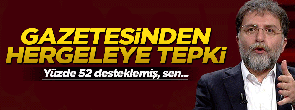 Ahmet Hakan'a gazetesinden tepki!
