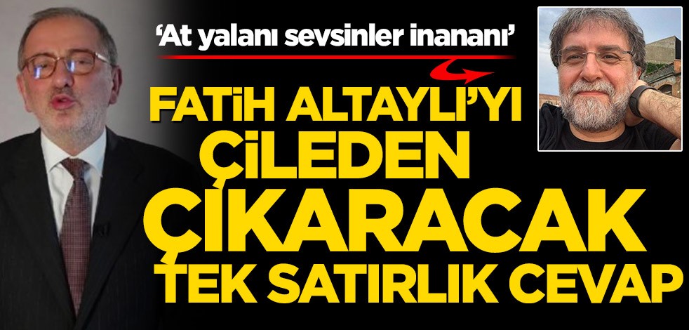 Ahmet Hakan’dan Fatih Altaylı’yı çileden çıkaracak tek satırlık cevap