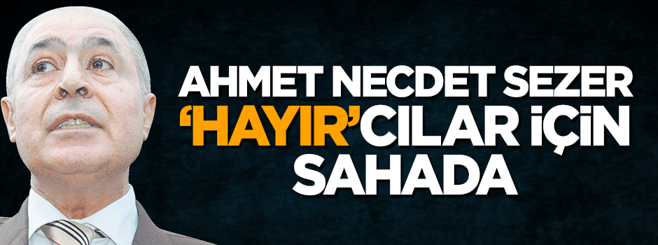 Ahmet Necdet Sezer, 'Hayır' cephesi için çalışıyor