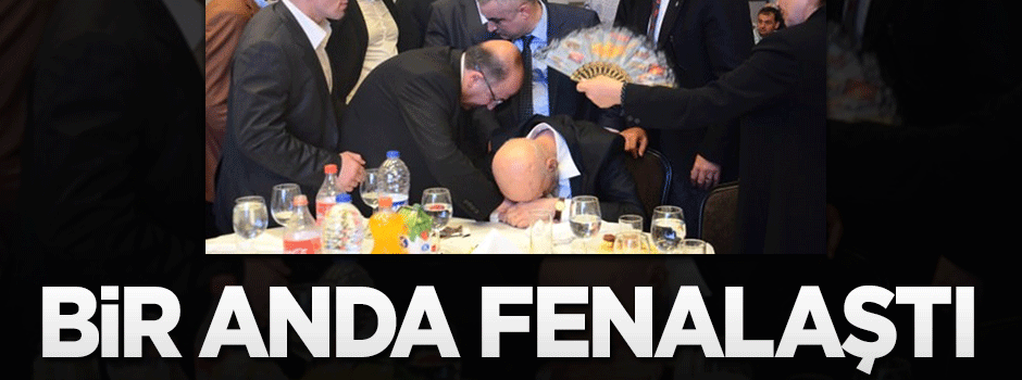 Ahmet Suat Özyazıcı fenalaşarak hastaneye kaldırıldı