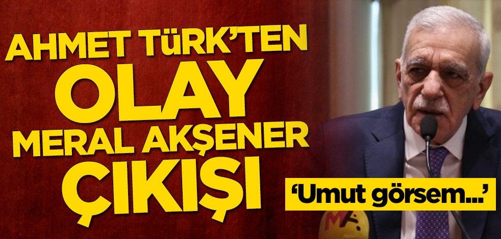 Ahmet Türk'ten olay Meral Akşener çıkışı: Umut görsem...