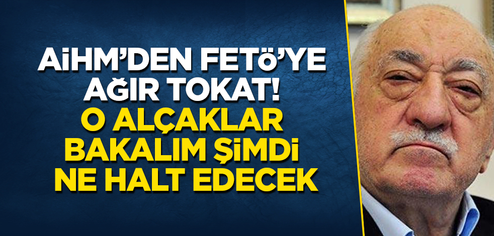 AİHM’den FETÖ’ye ağır tokat! O alçaklar, bakalım şimdi ne halt edecek