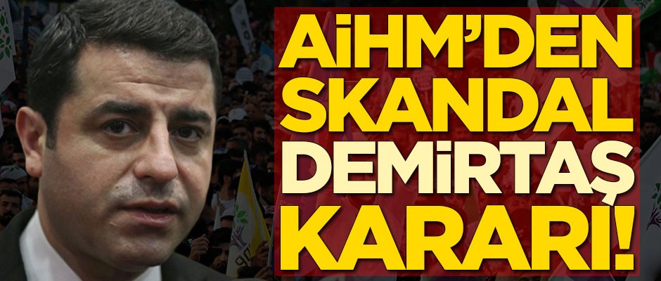AİHM'den skandal Selahattin Demirtaş kararı!