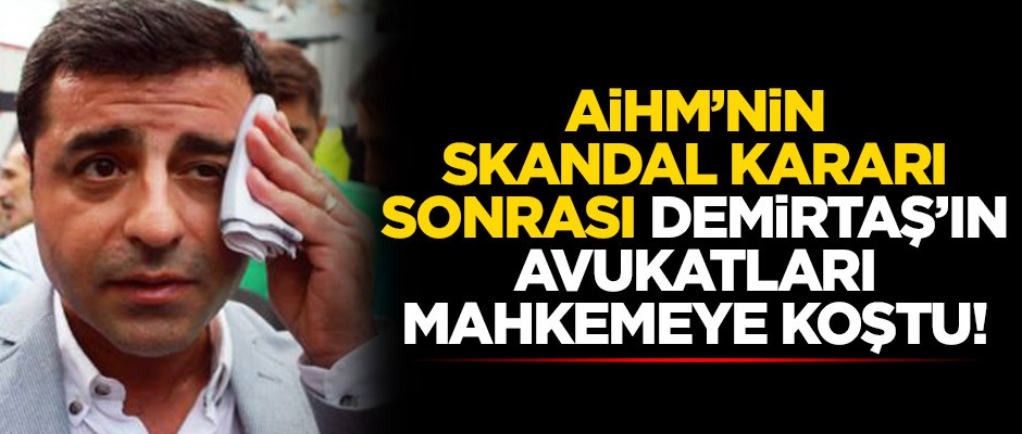AİHM'nin skandal kararı sonrası Demirtaş'ın avukatları, mahkemeye koştu