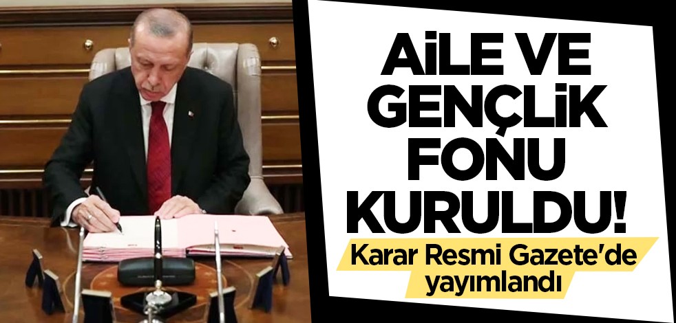 Aile ve Gençlik Fonu kuruldu! Karar Resmi Gazete'de yayımlandı