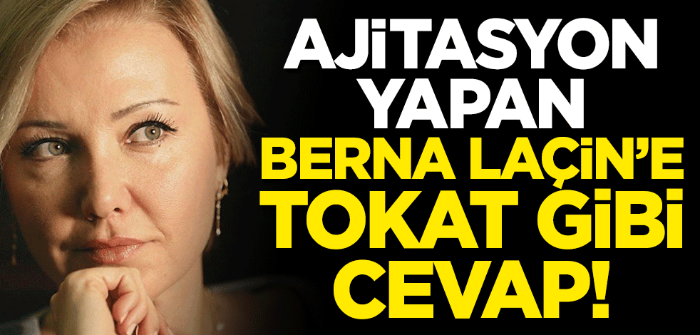 Ajitasyon yapan Berna Laçin'e tokat gibi cevap!