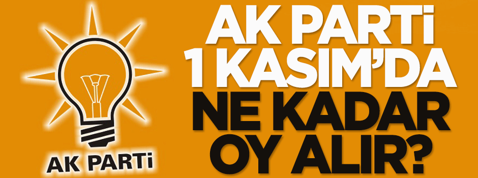 AK Parti 1 Kasım'da ne kadar oy alır?