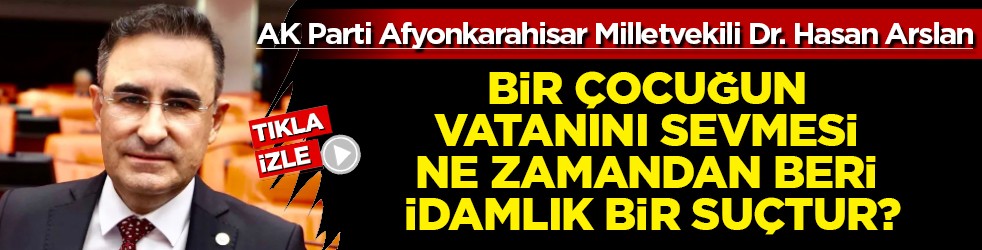 AK Parti Afyonkarahisar Milletvekili Dr. Hasan Arslan’dan TBMM’de Filistin Tepkisi