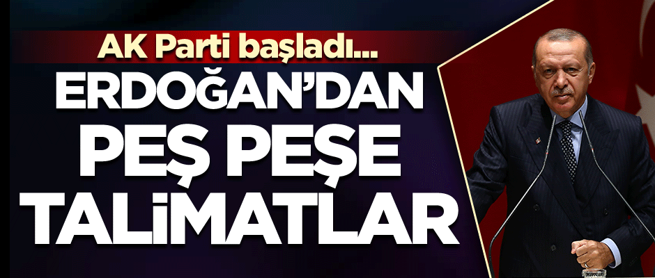 AK Parti başladı... Cumhurbaşkanı Erdoğan'dan peş peşe talimatlar
