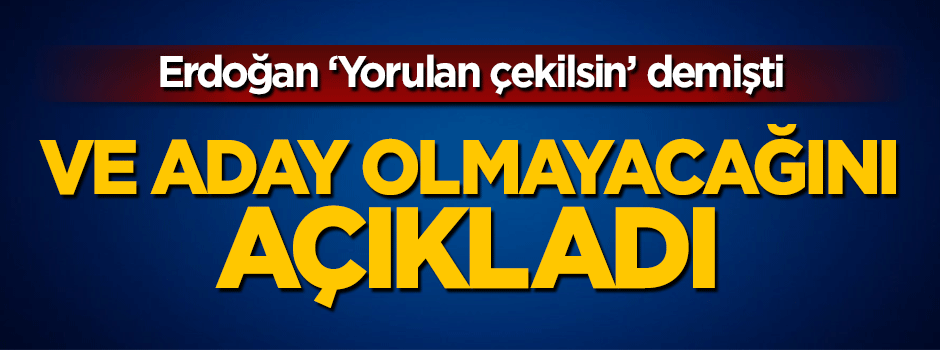 AK Parti Bursa il Başkanı açıkladı: Yeni kongrede aday değilim