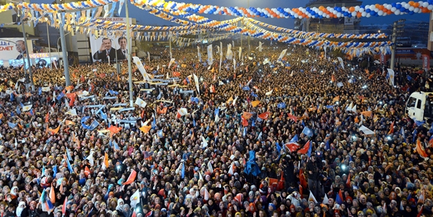 Erdoğan'ı Denizli'de onbinler karşıladı