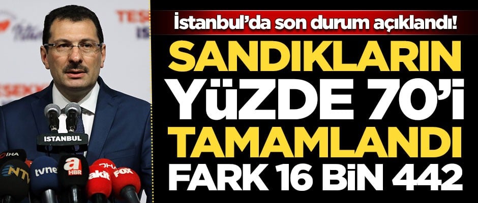 AK Parti duyurdu: Sandıkların yüzde 70'i tamamlandı, fark 16 bin 442