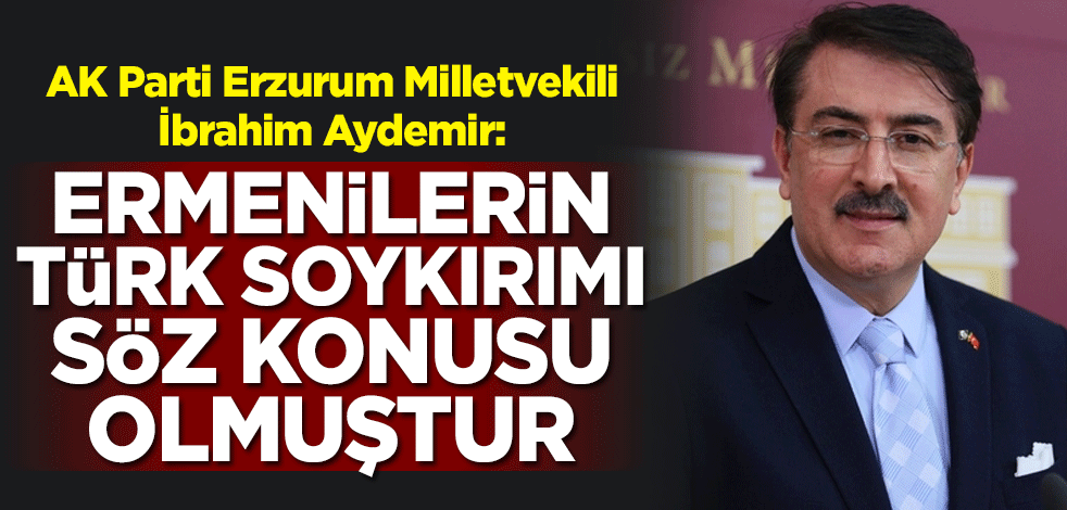 AK Parti Erzurum Milletvekili İbrahim Aydemir: Ermenilerin Türk soykırımı söz konusu olmuştur