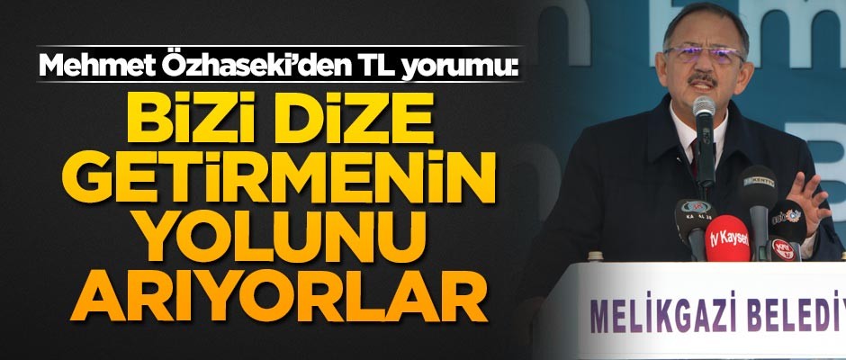 AK Parti Genel Başkan Yardımcısı Mehmet Özhaseki'den TL yorumu: Bizi dize getirmenin yolunu arıyorlar