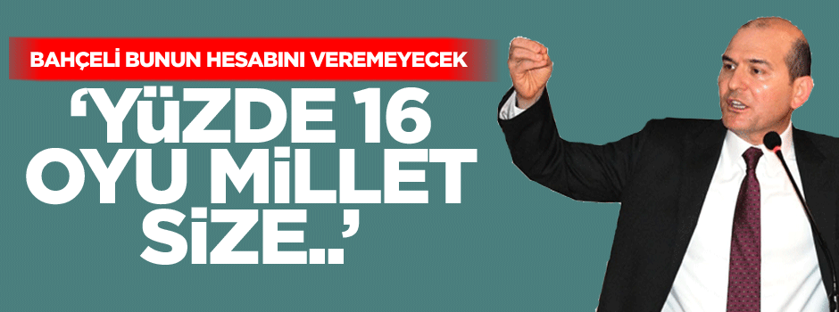 Süleyman Soylu MHP'yi eleştirdi