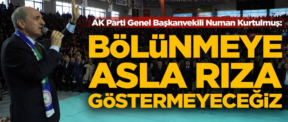 AK Parti Genel Başkanvekili Kurtulmuş: Bölünmeye asla rıza göstermeyeceğiz