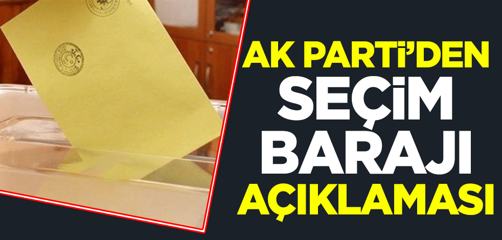 AK Parti Grup Başkan Vekili Bülent Turan'dan 'seçim barajı' açıklaması