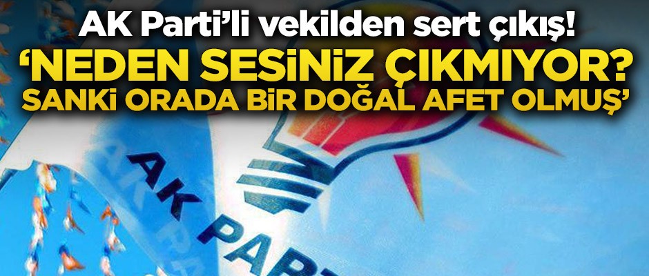 AK Parti Grup Başkanvekilinden sert çıkış! ‘Neden sesiniz çıkmıyor? Sanki orada bir doğal afet olmuş’