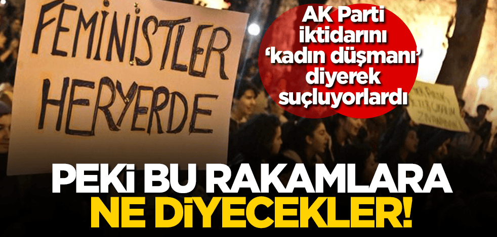 AK Parti iktidarını ‘kadın düşmanı’ olarak suçluyorlardı! Peki bu rakamlara ne diyecekler!