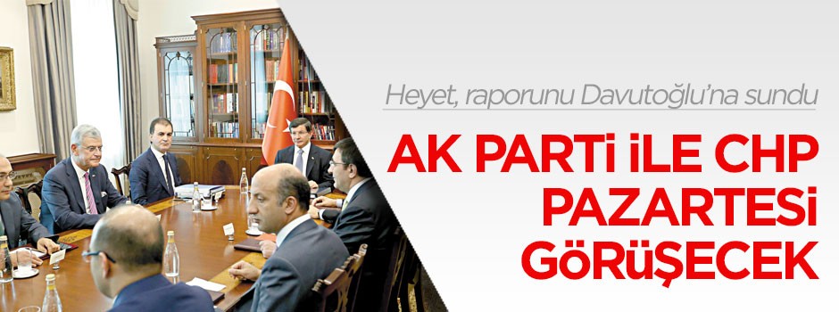 AK Parti ile CHP pazartesi görüşecek