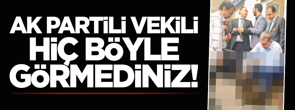 AK Parti milletvekili Metin Külünk ayakkabı boyadı