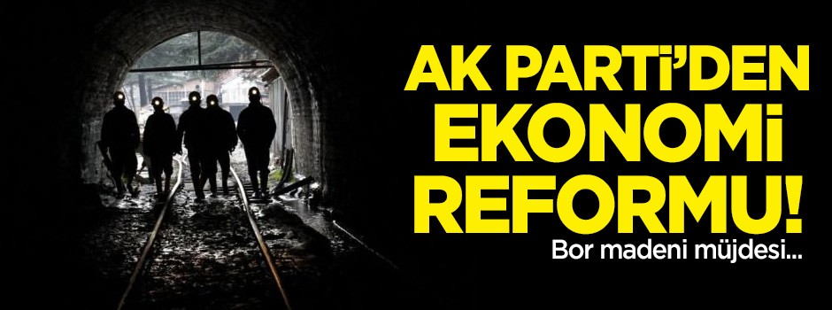 AK Parti Seçim Beyannamesi'nde ekonomi reformu: Bor madeni müjdesi!