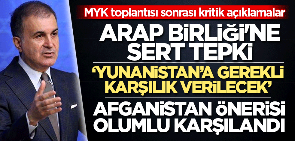 AK Parti Sözcüsü Ömer Çelik MYK toplantısı sonrası kritik açıklamalar